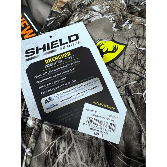 Men's Blocker Outdoors Shield Series Drencher Hunting Rain Jacket Medium Realtre - Picture 12 of 14
